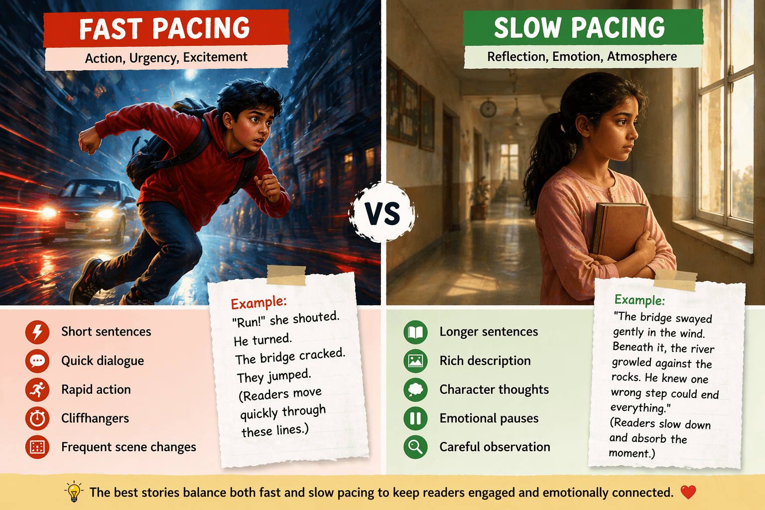 what is pacing in writing