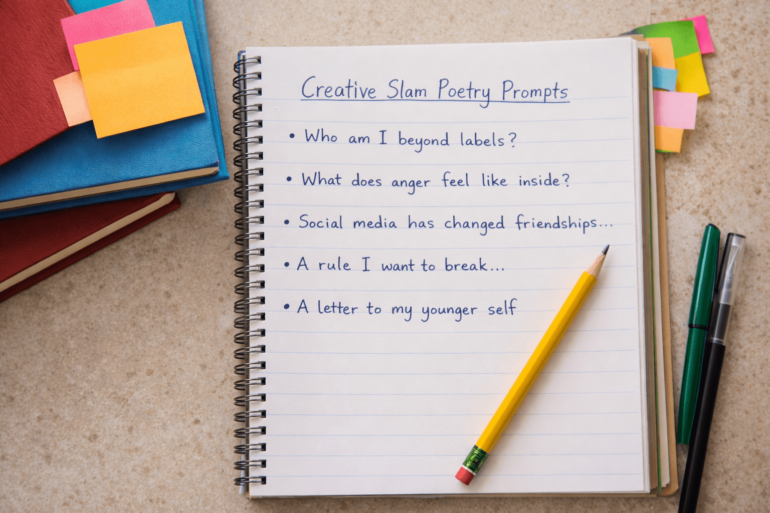 slam poetry prompts for middle school