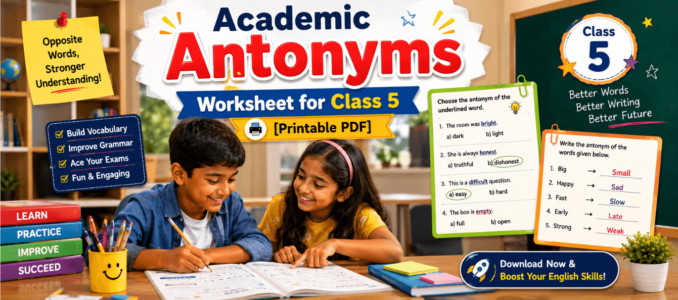 Academic Antonyms Worksheet for Class 5 [Printable PDF].png