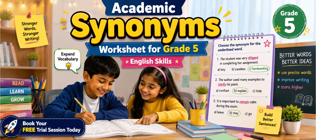 Academic Synonyms Worksheet for Grade 5 English Skills.png