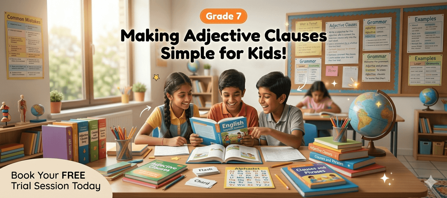 Adjective Clauses Printable Grammar Worksheet for Class 7 [PDF].png