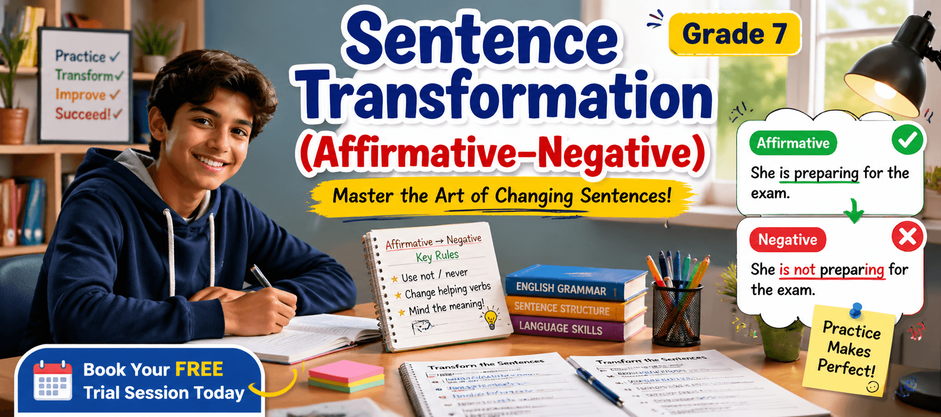 Affirmative-Negative Sentence Transformation Grammar Practice for Class 7 [PDF].png
