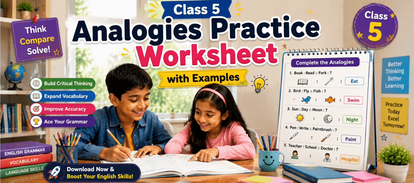 Analogies Worksheet for Class 5 Practice & Examples.png
