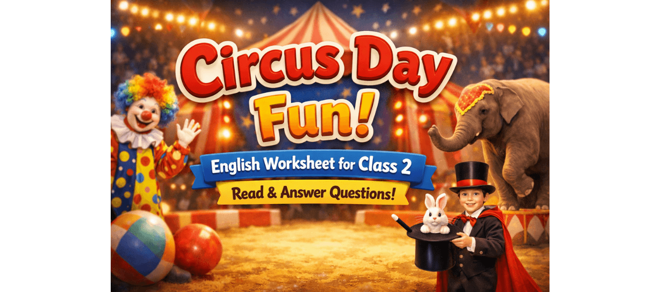 Circus Day Fun – English Worksheet for Class 2 Students.png
