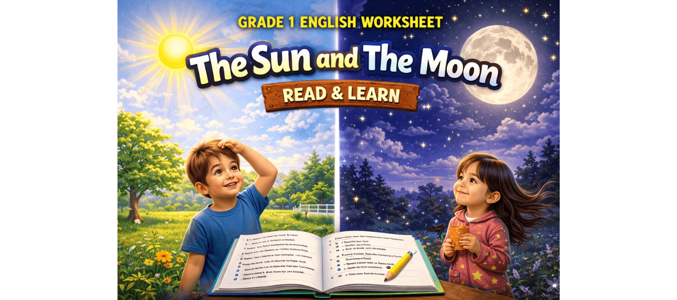 Class 1 Sun Moon Reading Worksheet Free PDF Practice.png