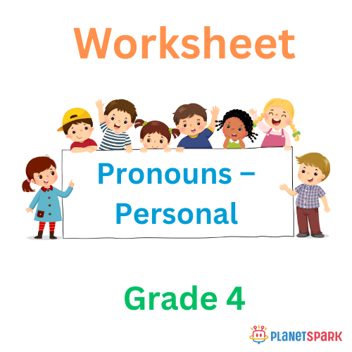 Class 4 English Worksheet on Personal Pronouns