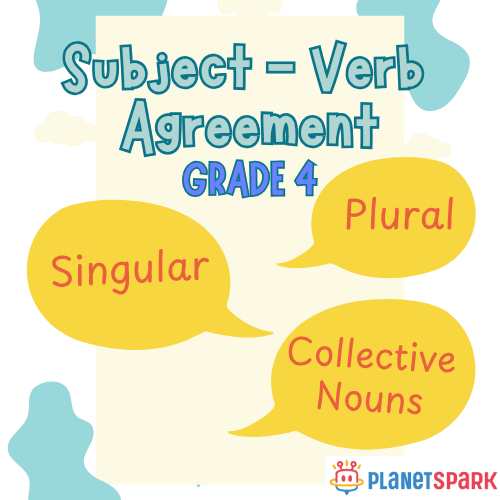 Class 4 Grammar Worksheet on Subject Verb Match