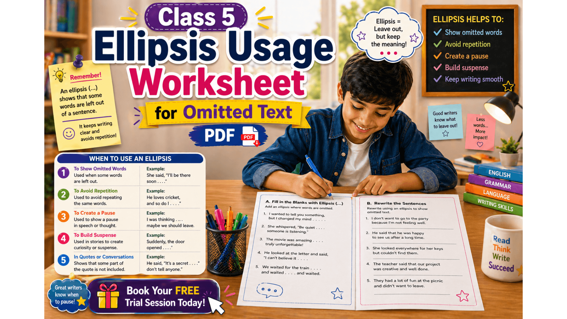 Class 5 Ellipsis Usage Worksheet for Omitted Text [PDF].png