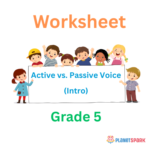 Class 5 English Worksheet on Active and Passive Voice 