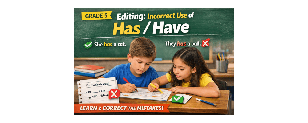 Class 5 Has & Have Error Practice Worksheet [Free PDF].png