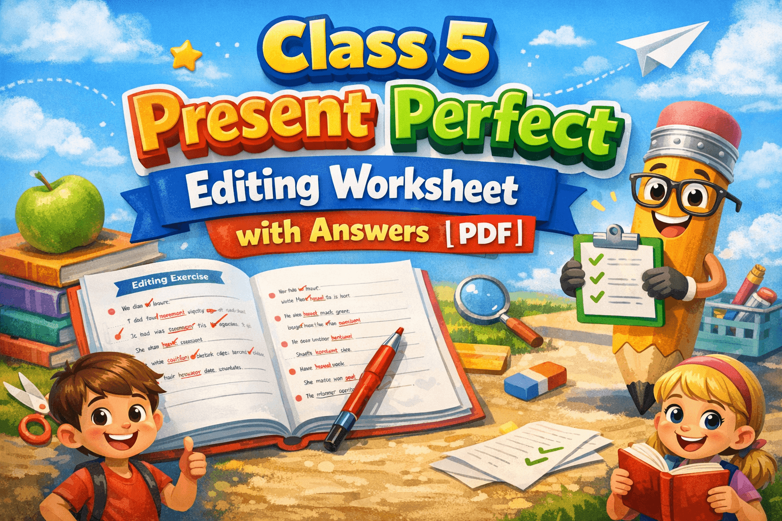 Class 5 Present Perfect Editing Worksheet with Answers [PDF].png