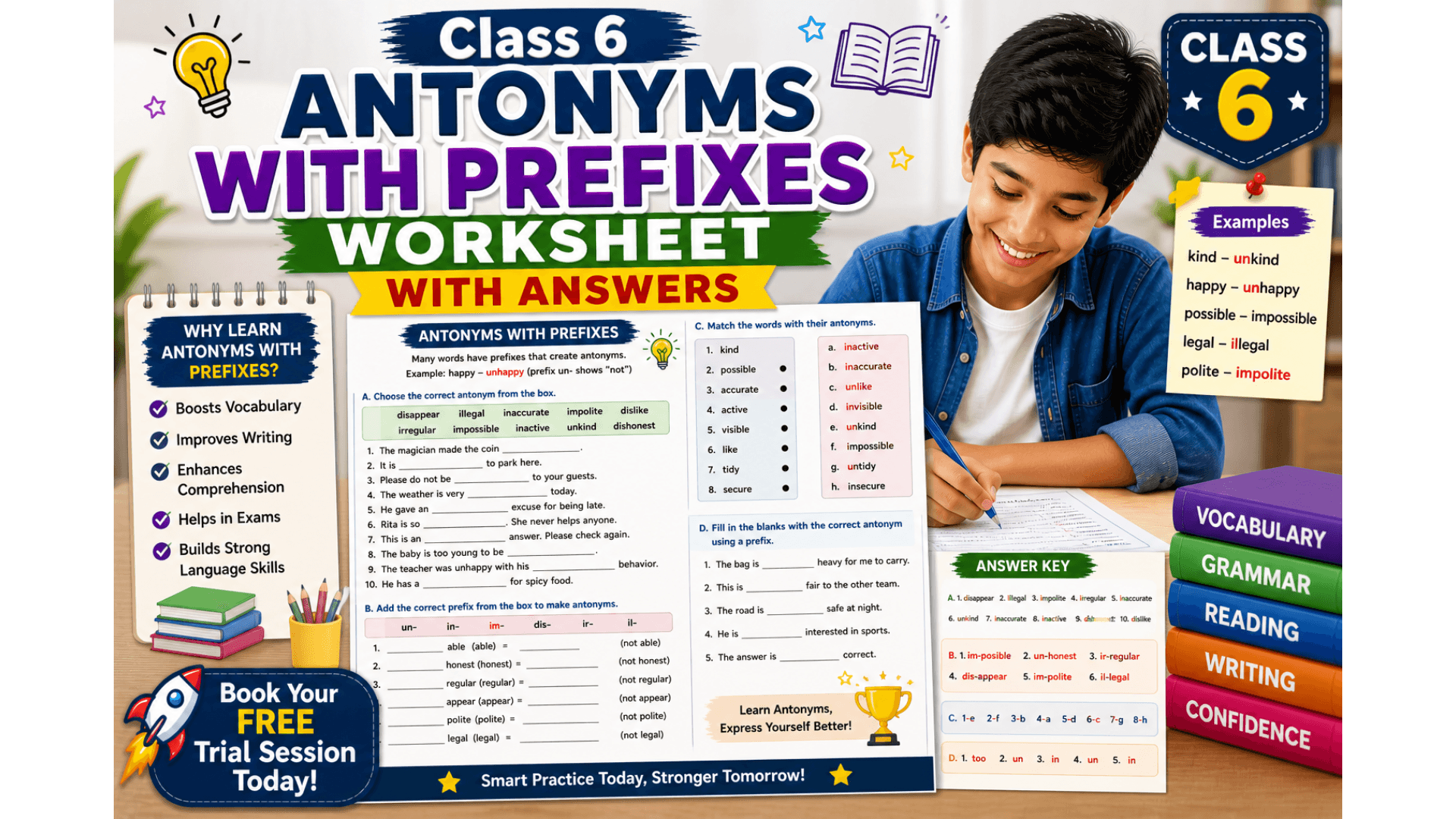 Class 6 Antonyms with Prefixes Worksheet with Answers.png