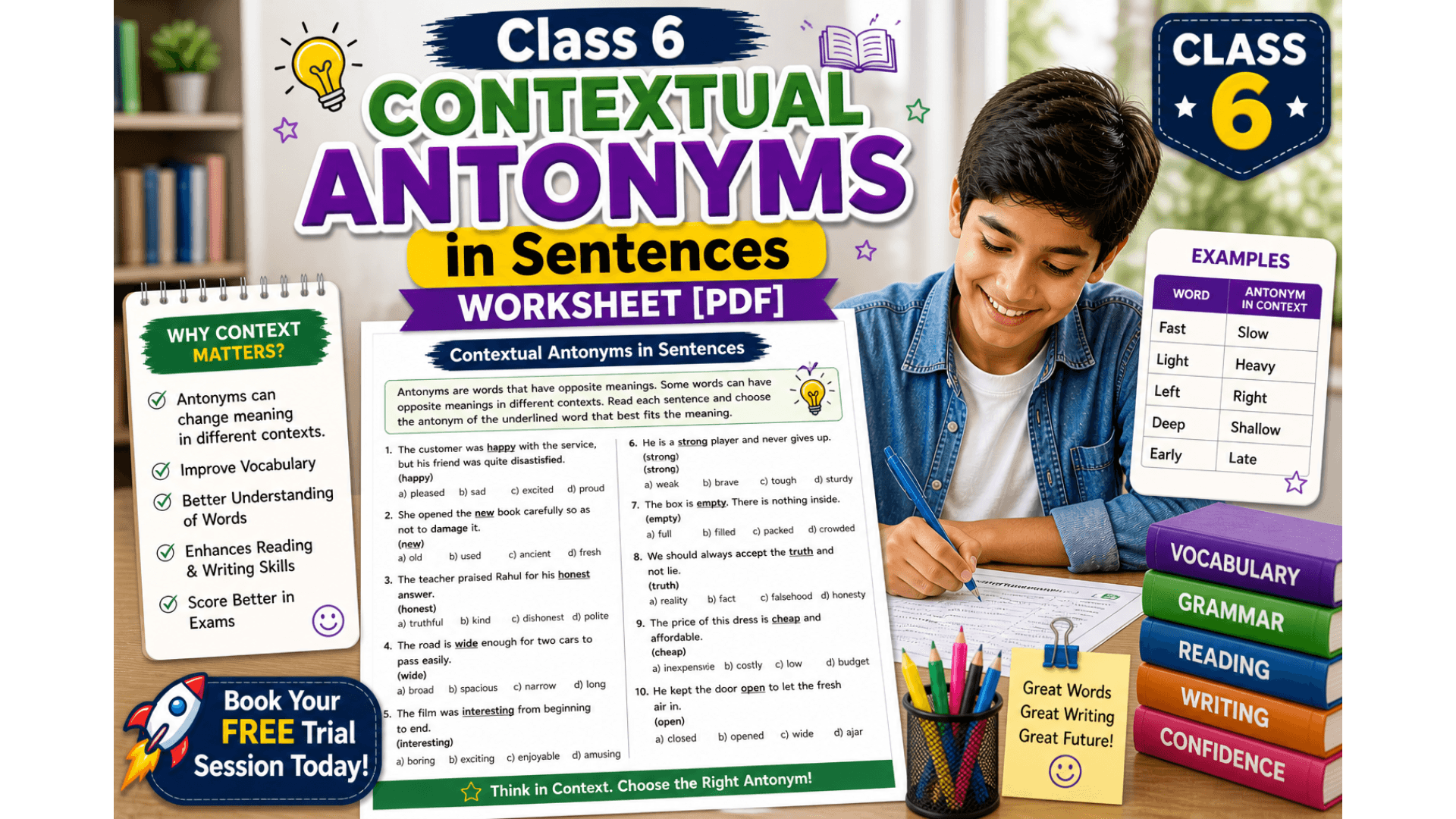 Class 6 Contextual Antonyms in Sentences Worksheet PDF.png