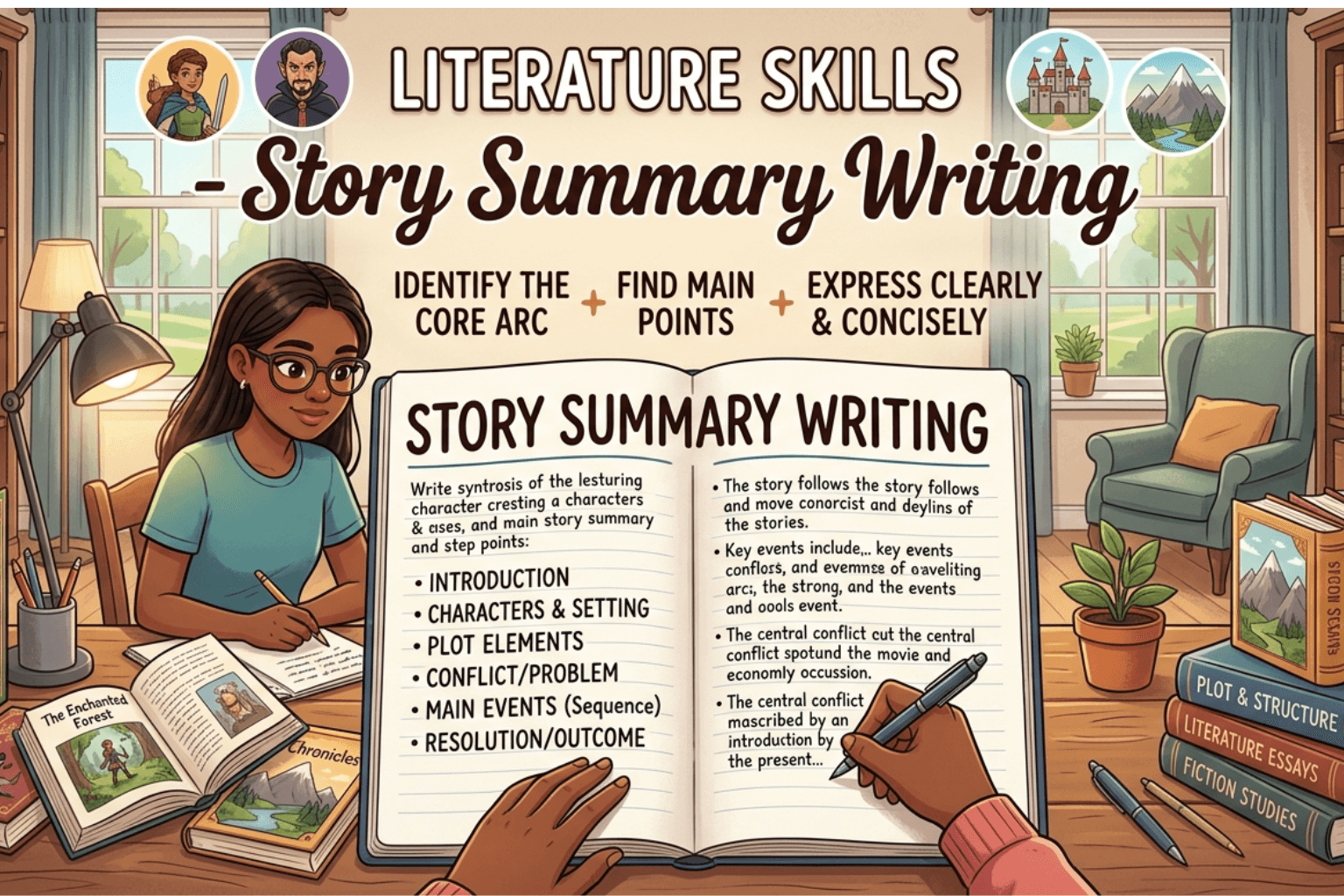 Class 6 English Worksheet on Summarizing Stories [Free PDF] (1).png