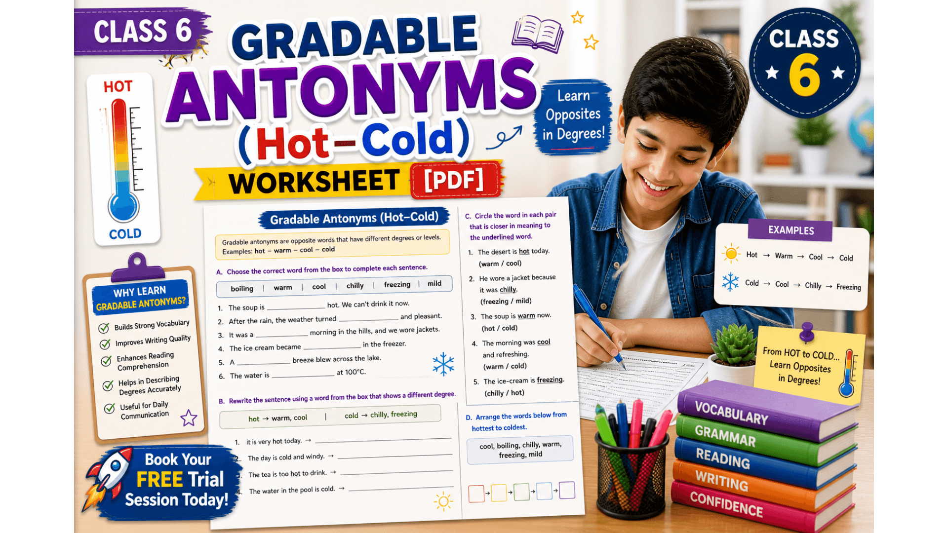 Class 6 Gradable Antonyms (Hot–Cold) Worksheet [PDF].png