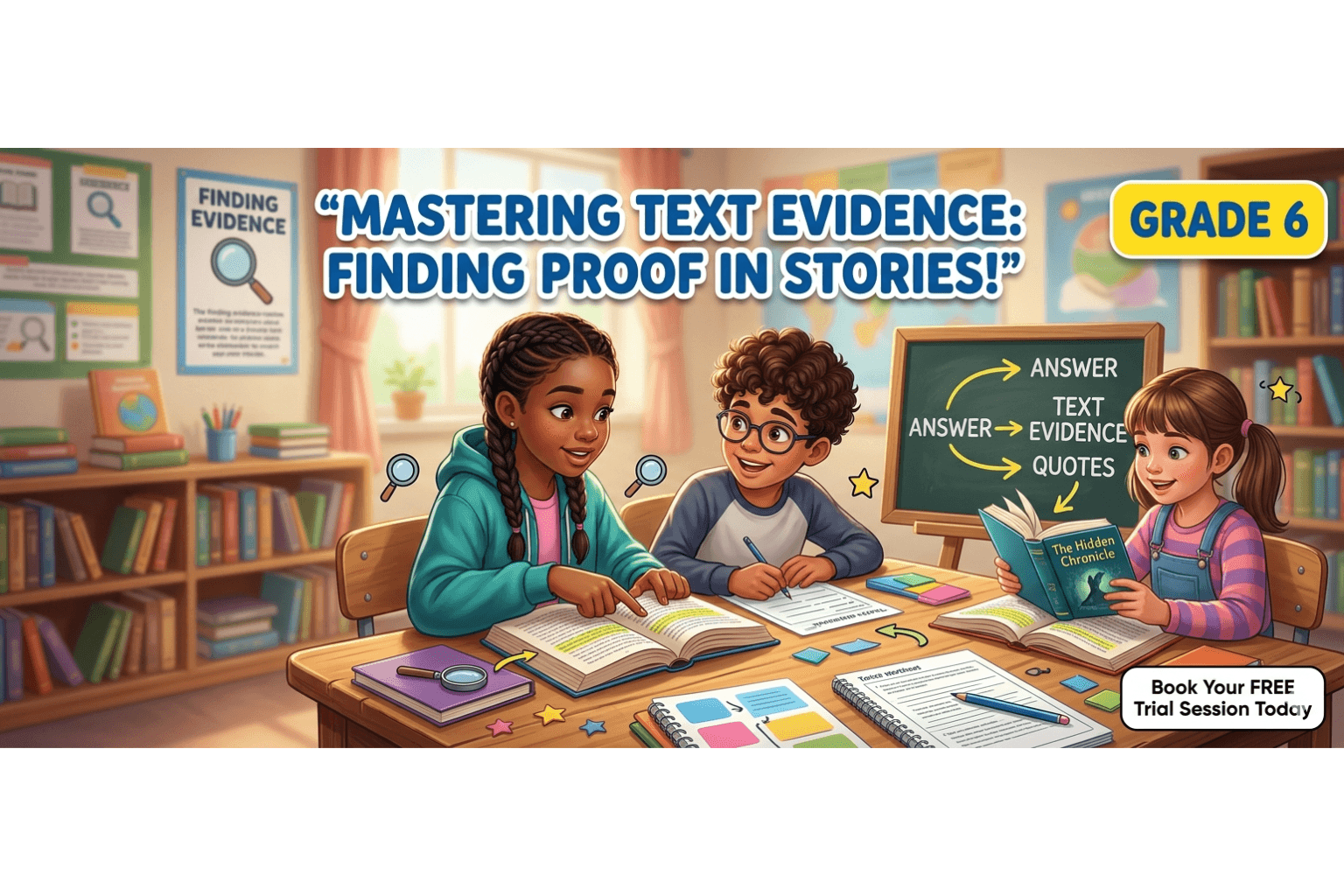 Class 6 Grammar Worksheet on Textual Evidence [Free PDF].png