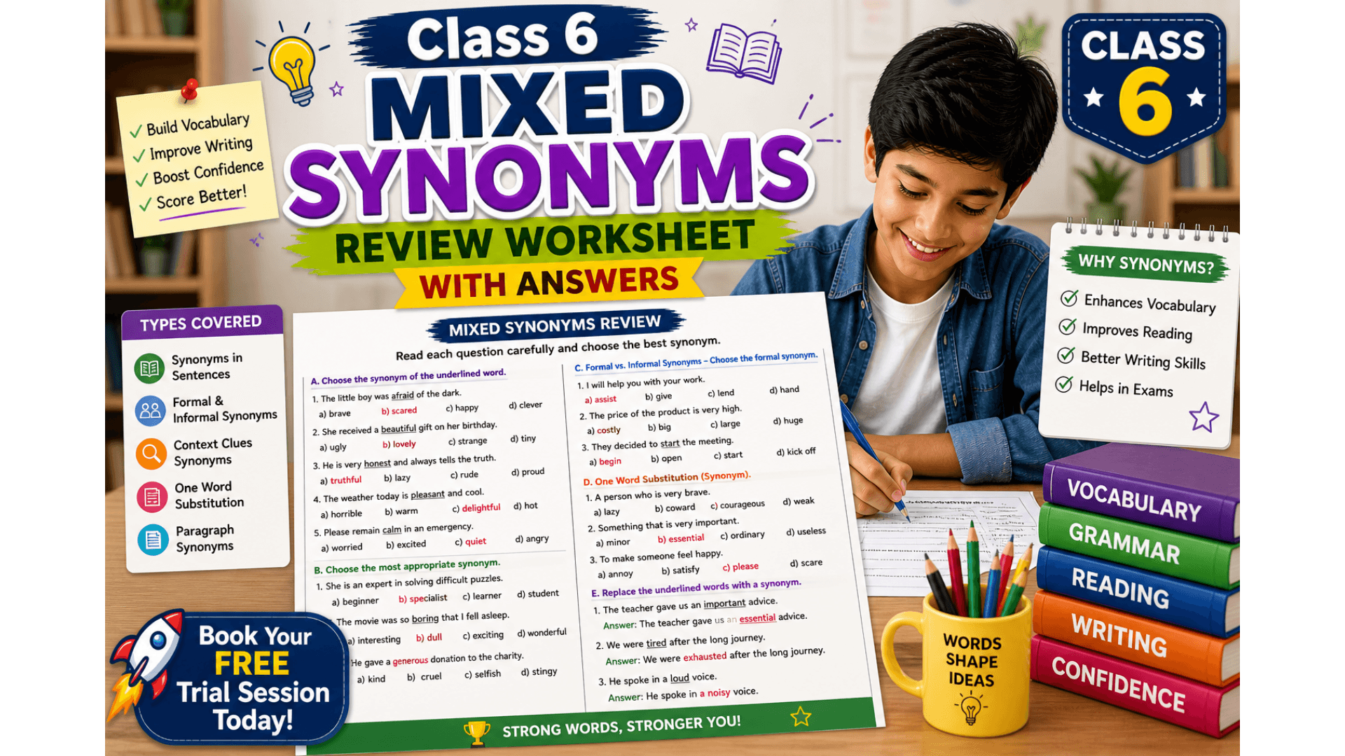 Class 6 Mixed Synonyms Review Worksheet with Answers.png