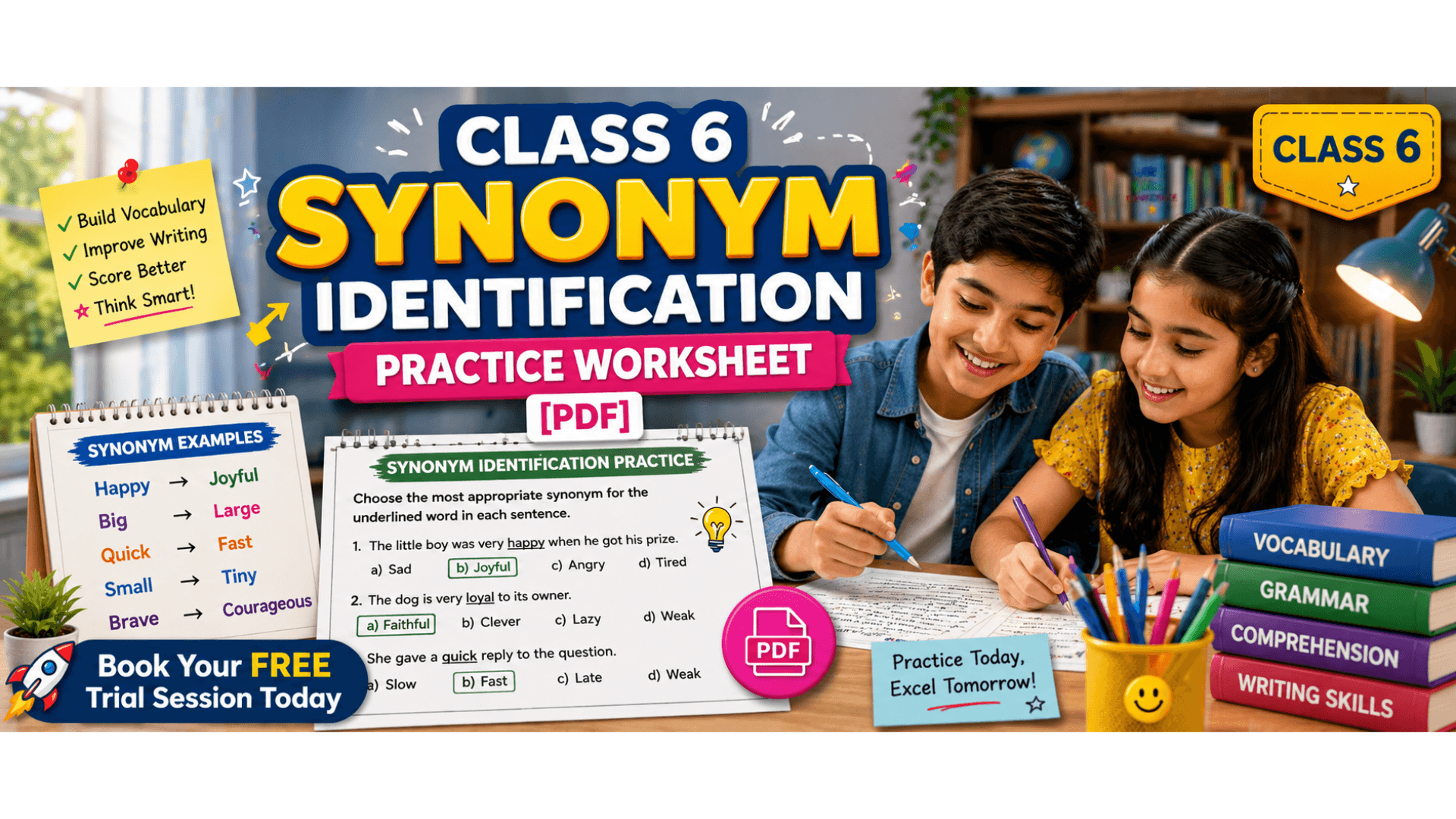 Class 6 Synonym Identification Practice Worksheet [PDF].png