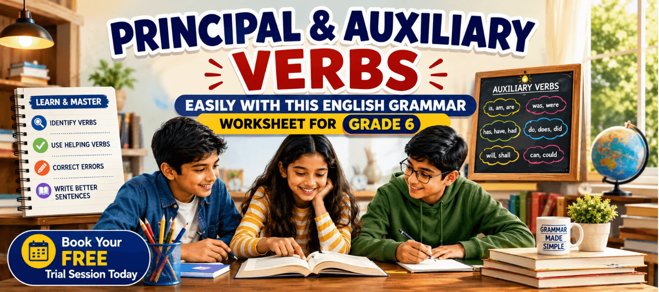 Class 6 Verb Forms Worksheet for Principal and Auxiliary Verbs.png