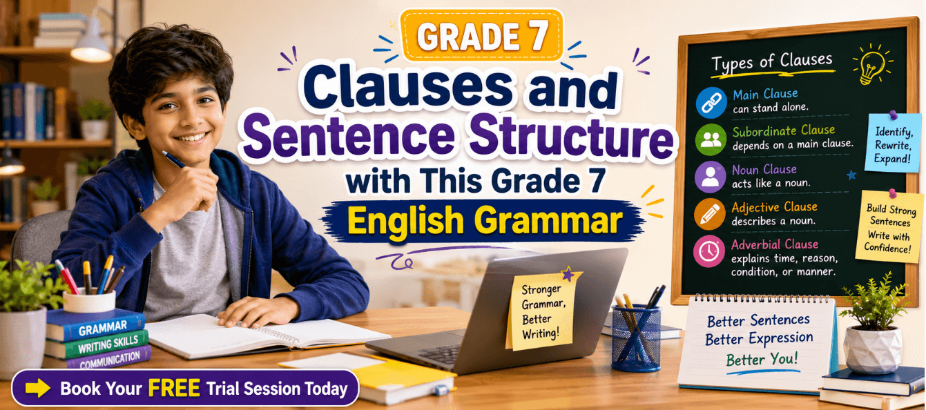 Class 7 Clauses and Sentence Structure Grammar Practice Sheet.png