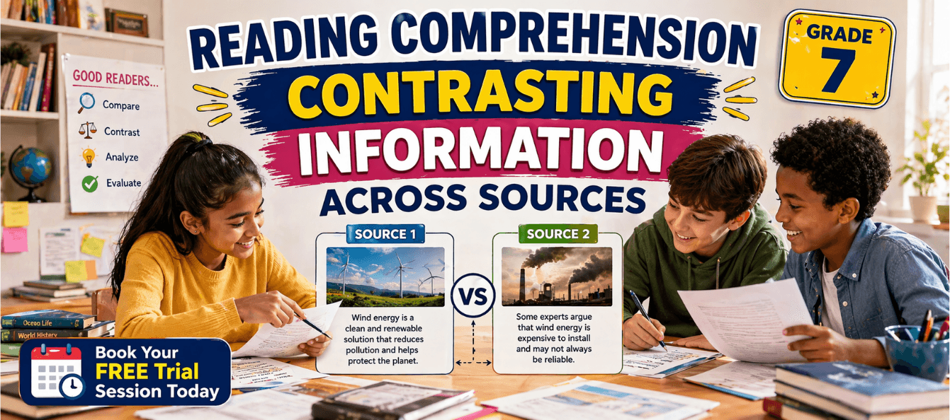 Class 7 Contrasting Information in Texts - Worksheet for Practice.png