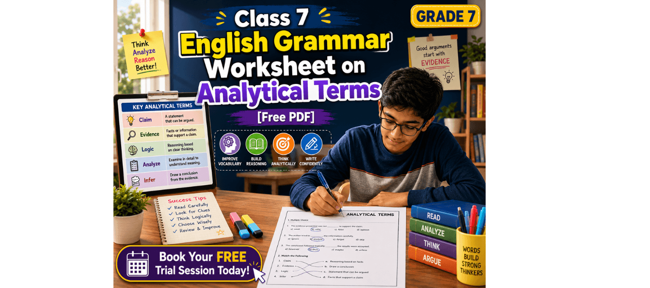 Class 7 English Grammar Worksheet on Analytical Terms [Free PDF].png