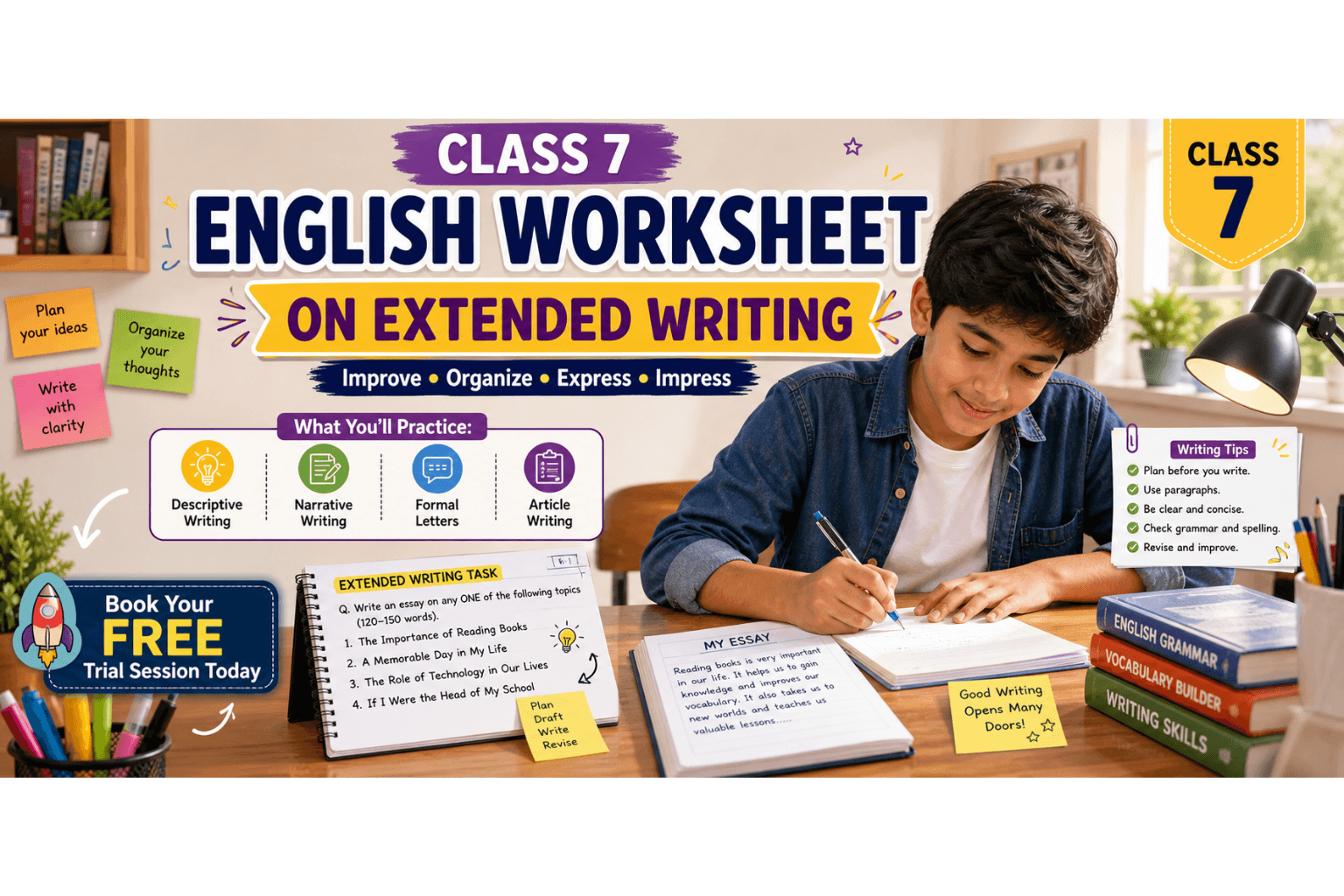 Class 7 English Worksheet on Extended Writing Skills [Free PDF].png