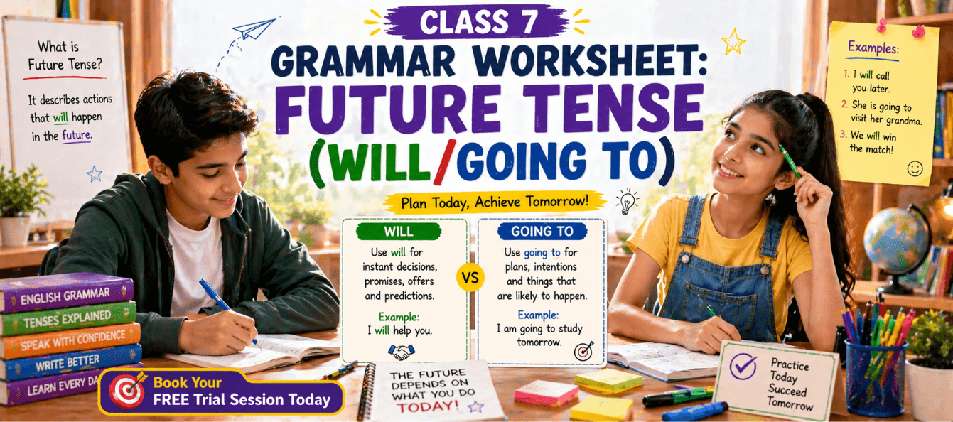 Class 7 Grammar Worksheet_ Future Tense (Will_Going To).png
