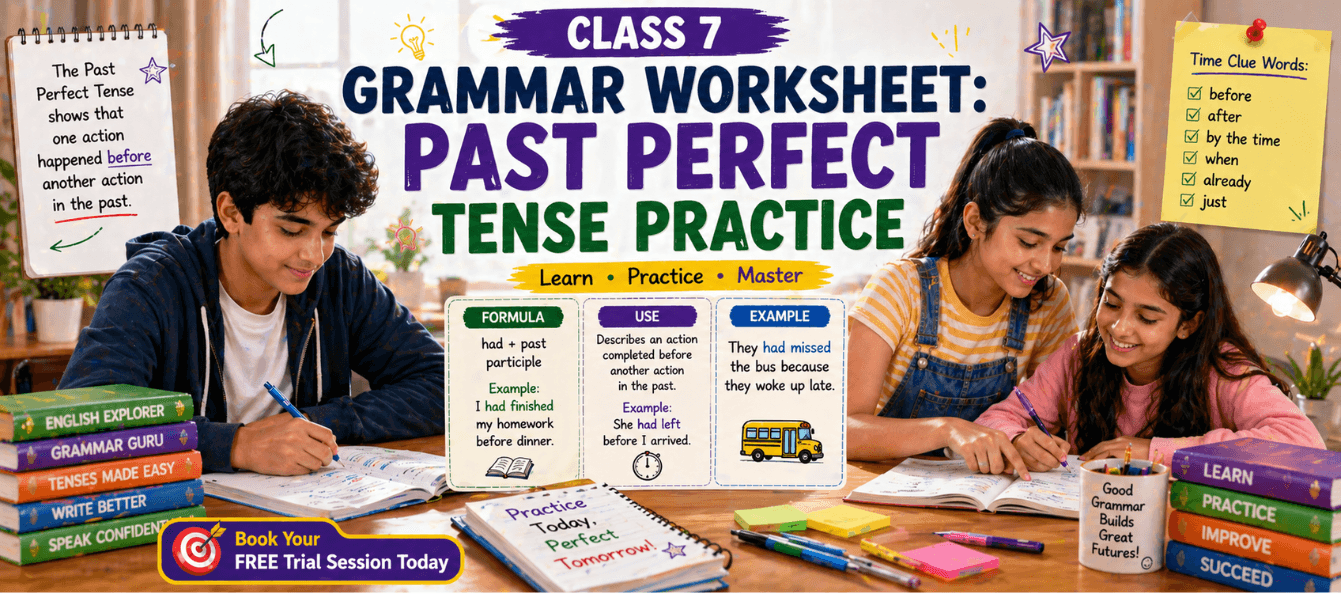 Class 7 Grammar Worksheet_ Past Perfect Tense Practice.png