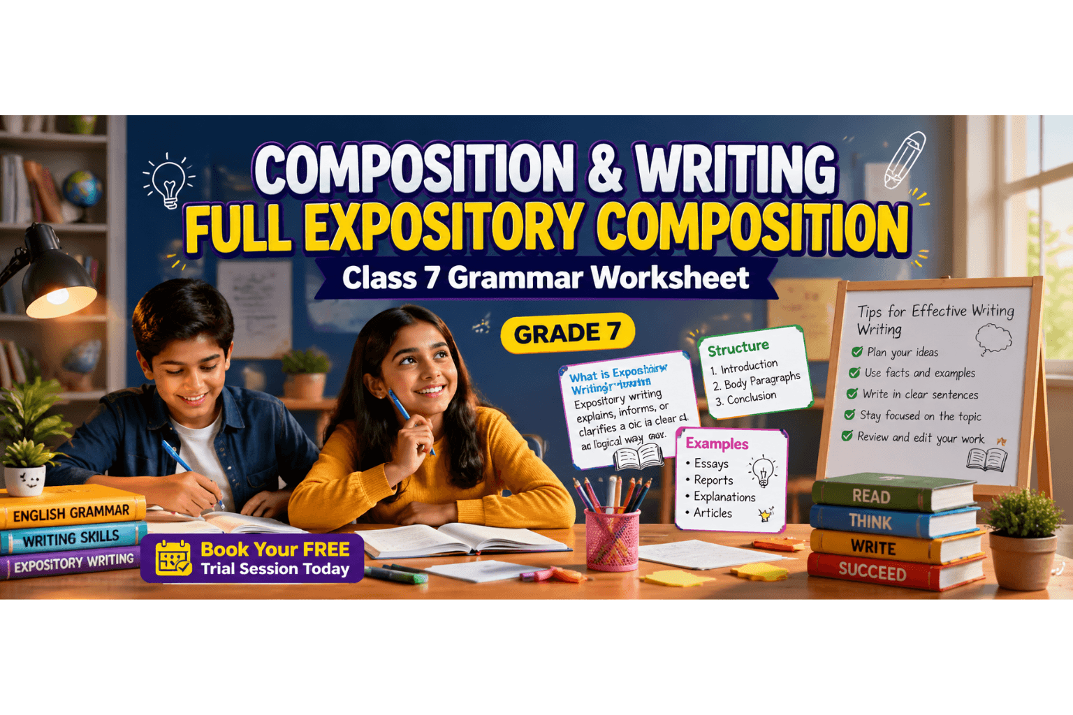 Class 7 Grammar Worksheet on Expository Composition [Free PDF].png