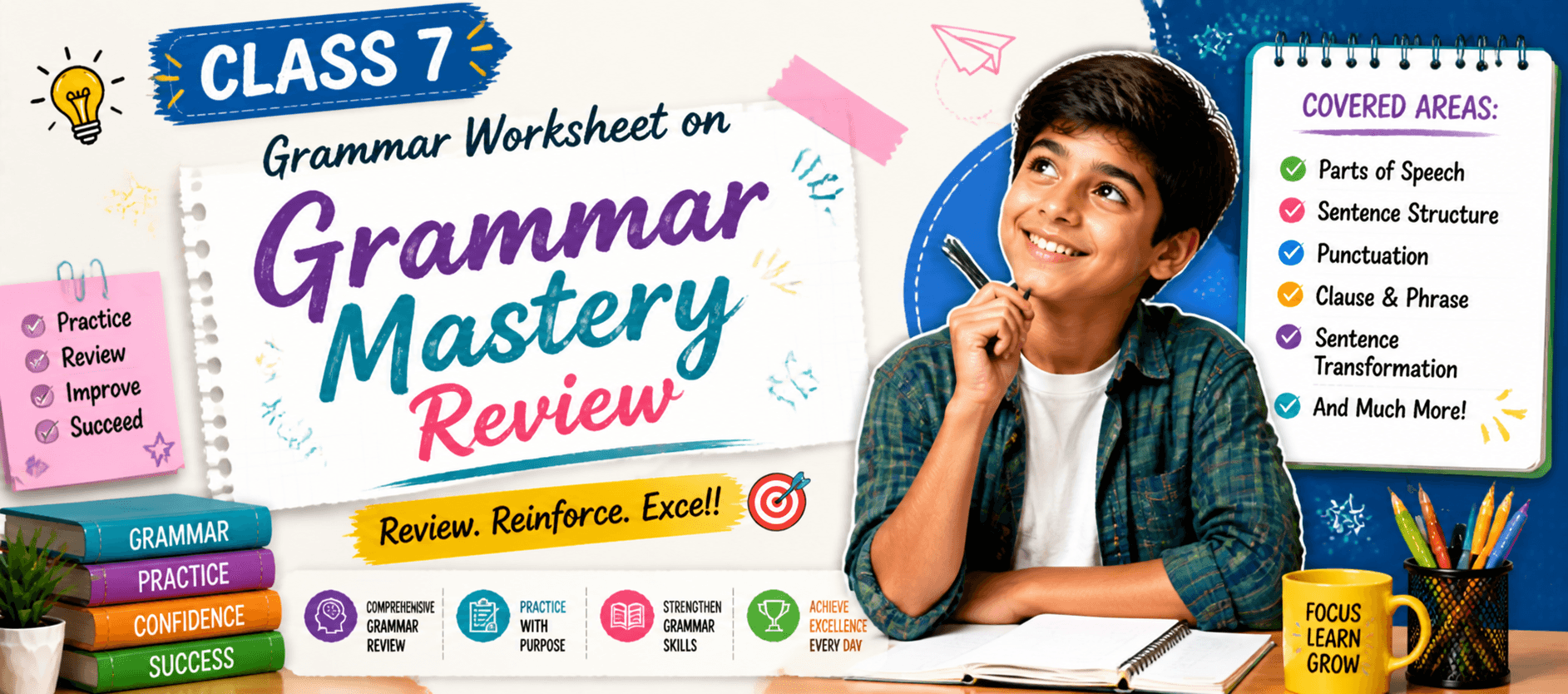 Class 7 Grammar Worksheet on Grammar Mastery Review.png
