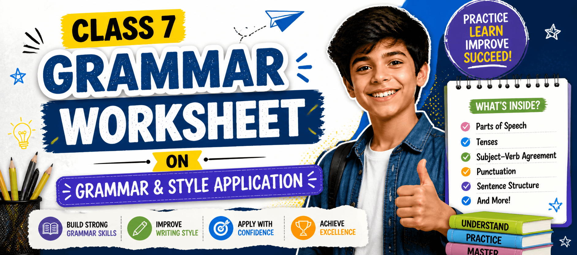 Class 7 Grammar Worksheet on Grammar & Style Application.png