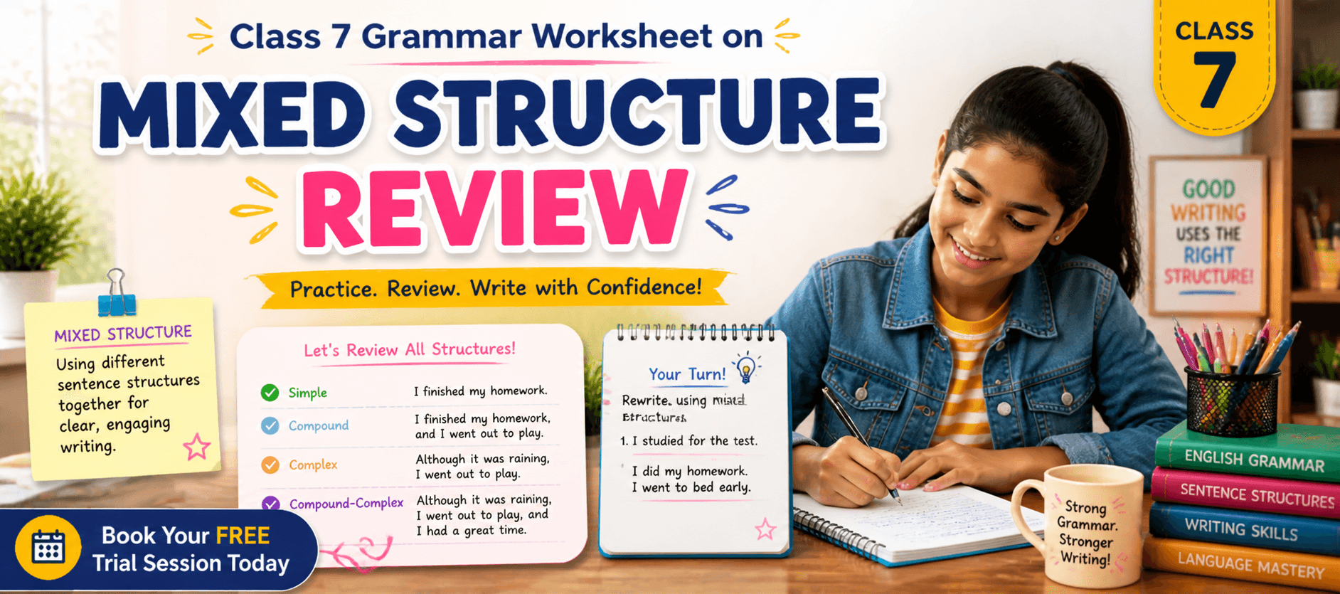 Class 7 Grammar Worksheet on Mixed Structure Review.png