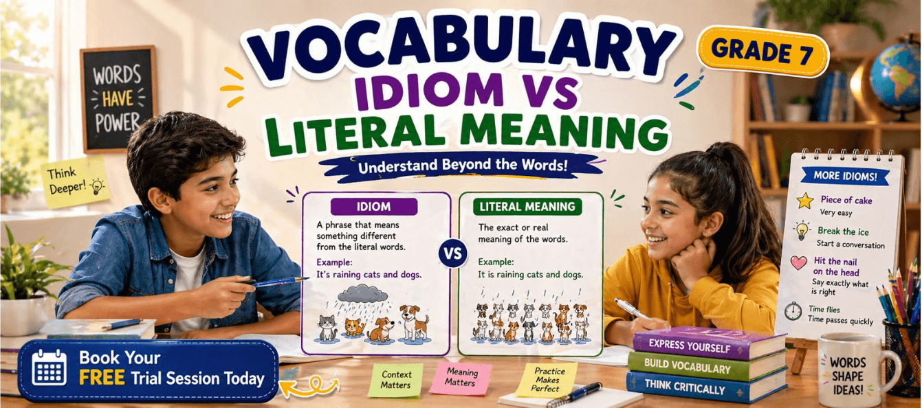 Class 7 Idioms vs Literal Word Meanings – Printable Worksheet.png
