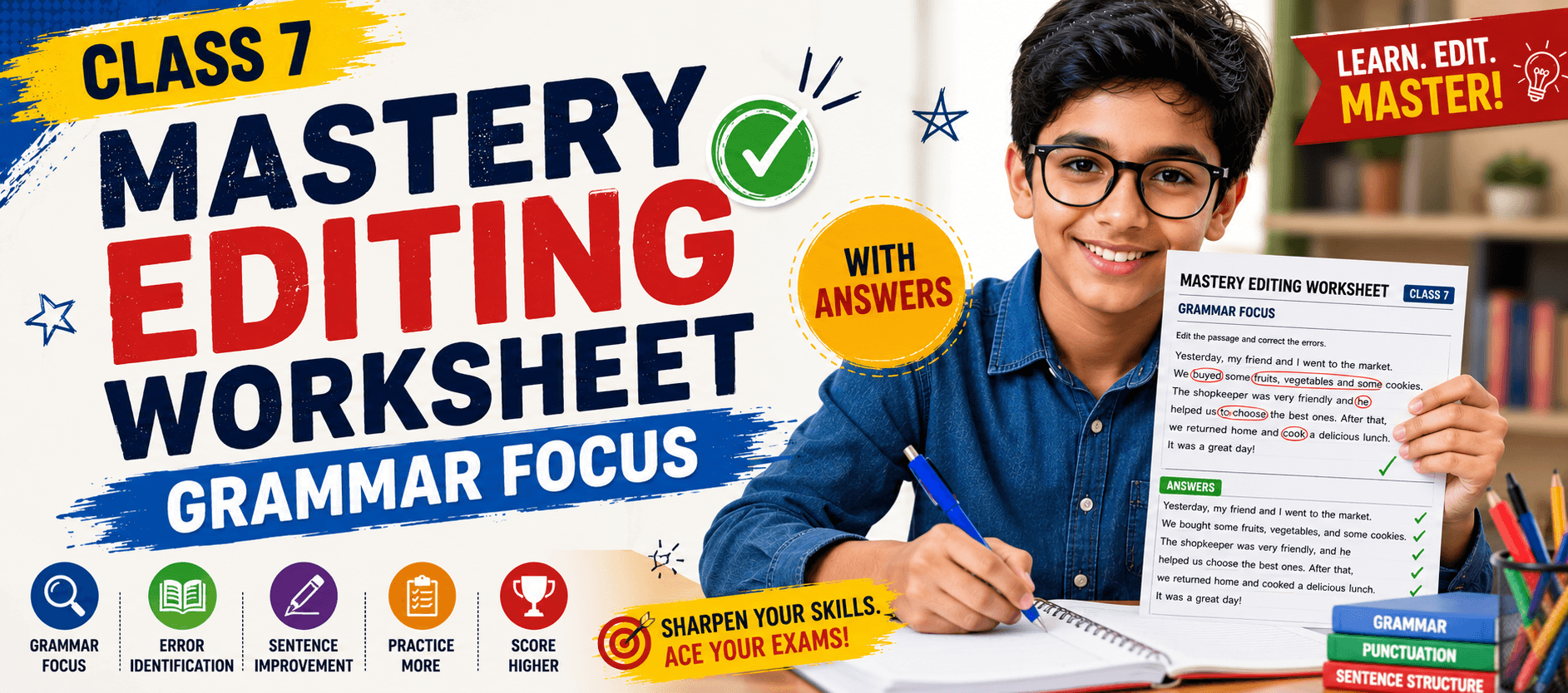 Class 7 Mastery Editing Worksheet Grammar Focus [With Answers].png