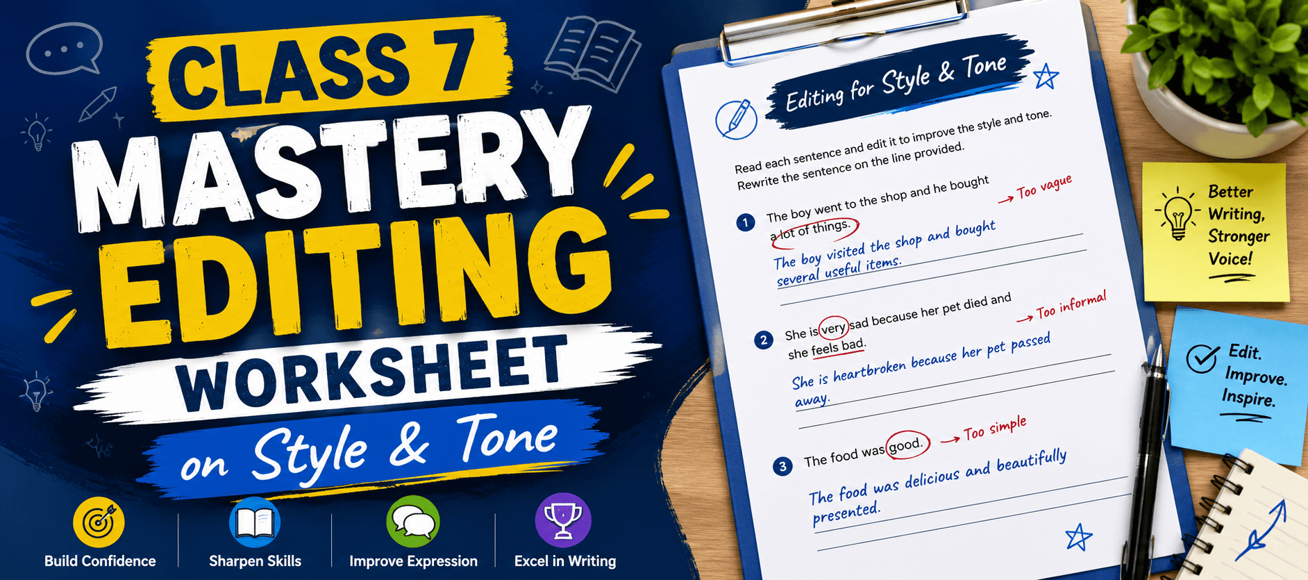 Class 7 Mastery Editing Worksheet on Style & Tone.png