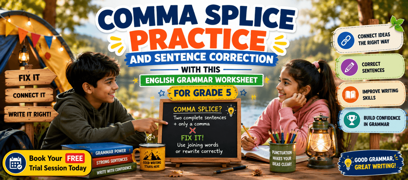 Comma Splice Practice and Sentence Correction for Grade 5.png