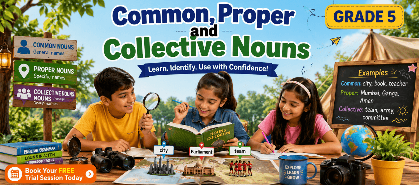 Common Proper and Collective Nouns English Worksheet Grade 5.png