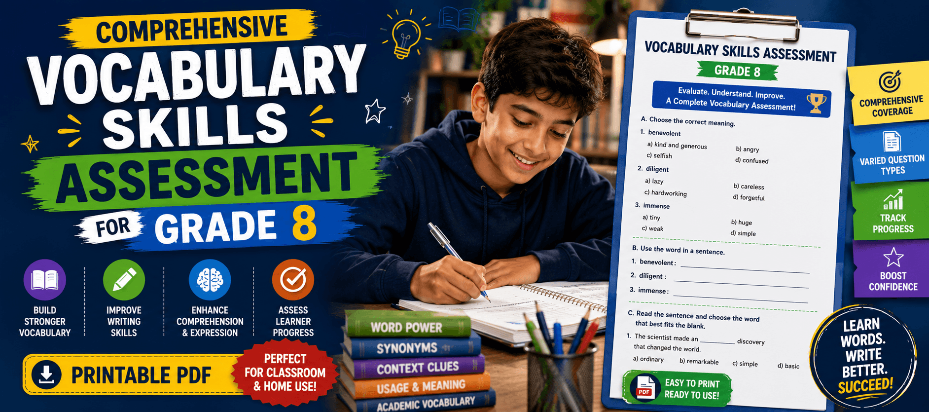 Comprehensive Vocabulary Skills Assessment for Grade 8 [Printable PDF].png