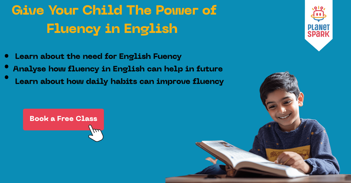English fluency - child reading a book