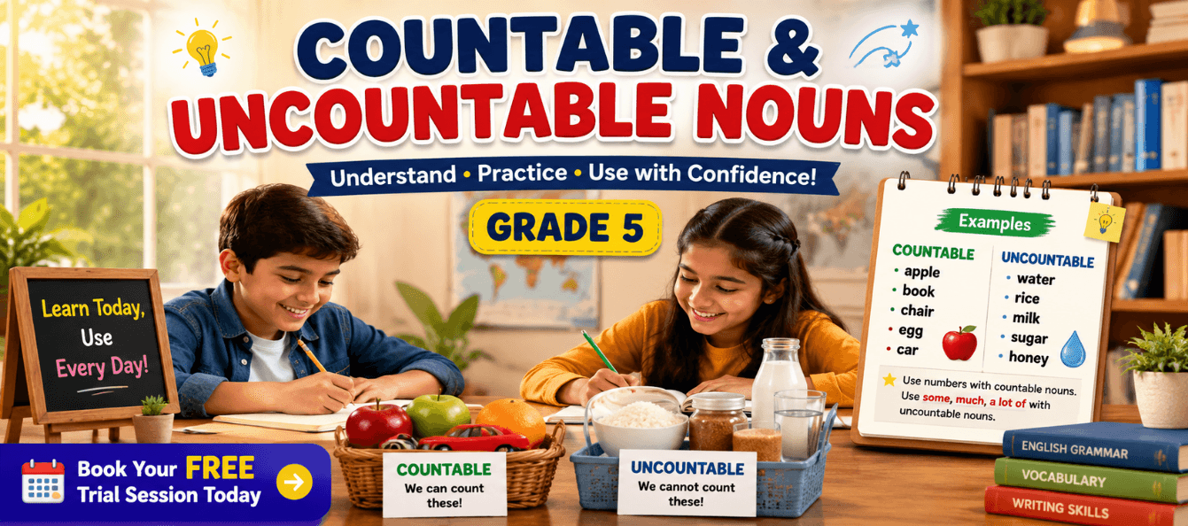 Countable and Uncountable Nouns Practice Exercises for Grade 5.png