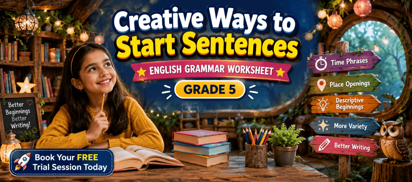 Creative Ways to Start Sentences English Worksheet Grade 5.png