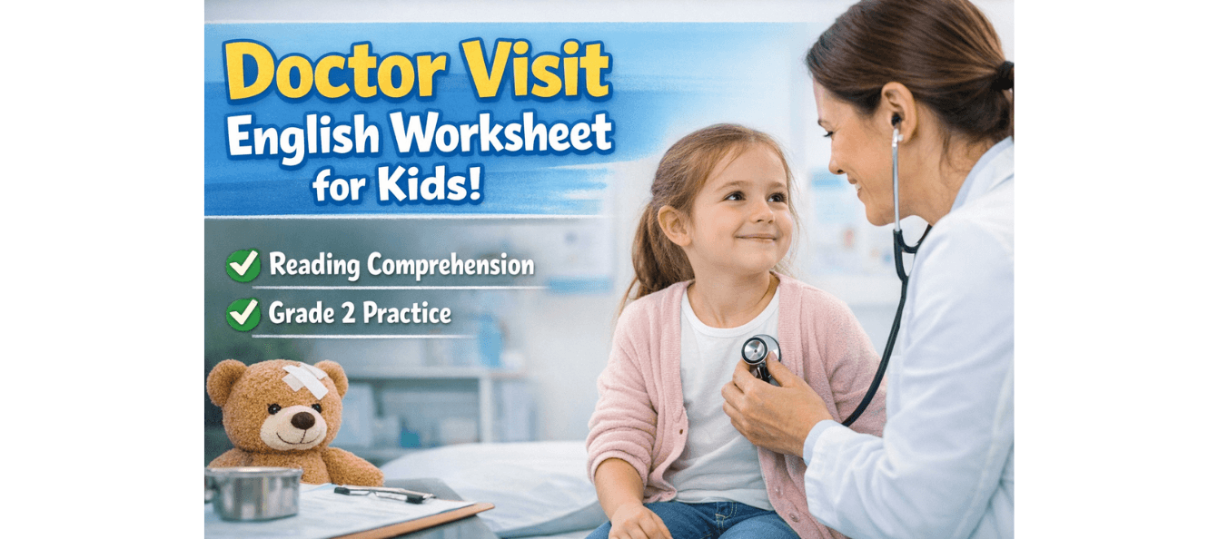 Doctor Visit English Worksheet for Kids – Grade 2 Practice.png