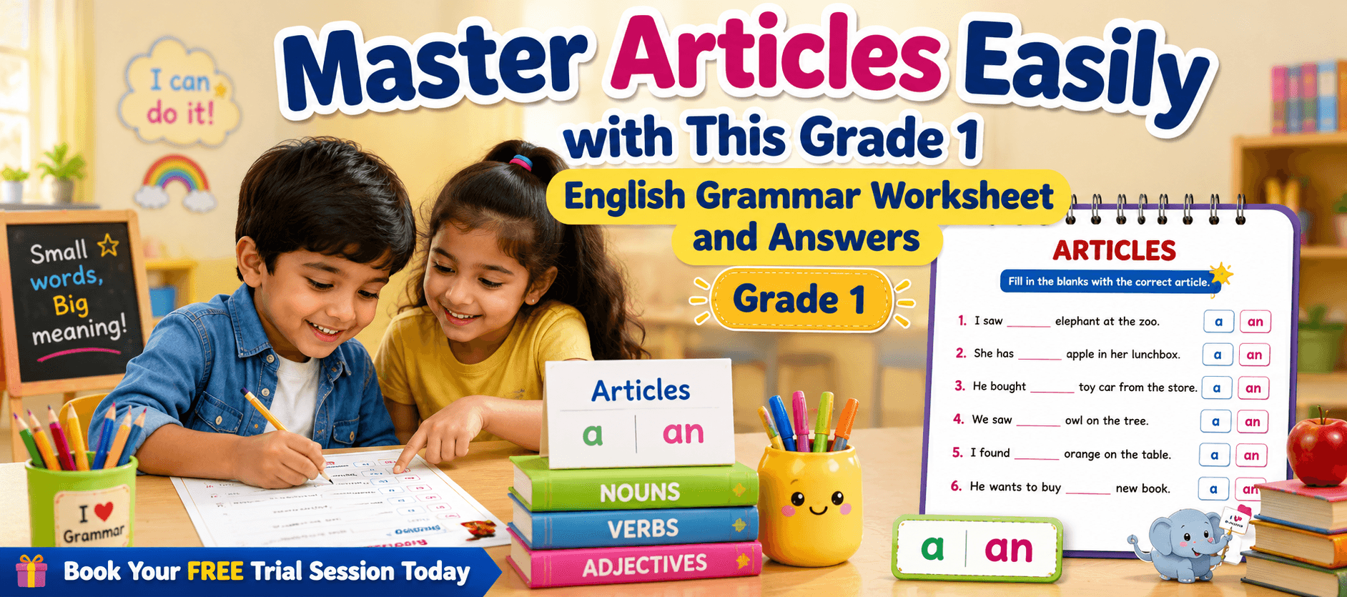 Easy A, An, The Exercises for Grade 1 Kids.png