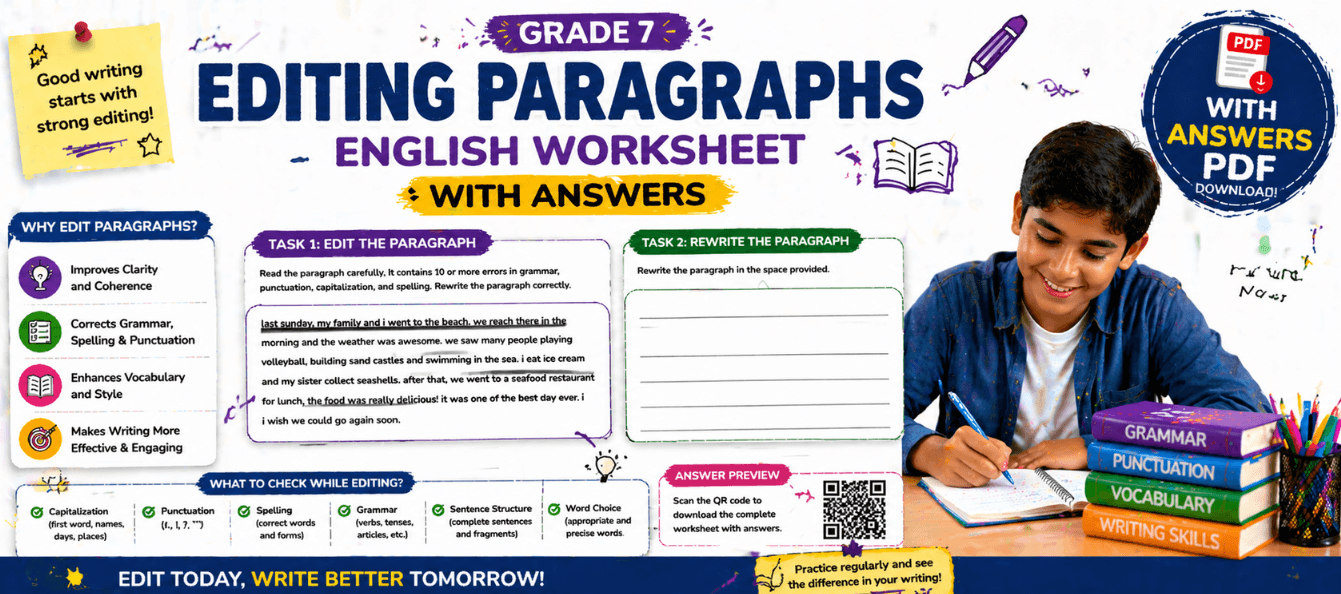 Editing Paragraphs Grade 7 English Worksheet [With Answers PDF].png