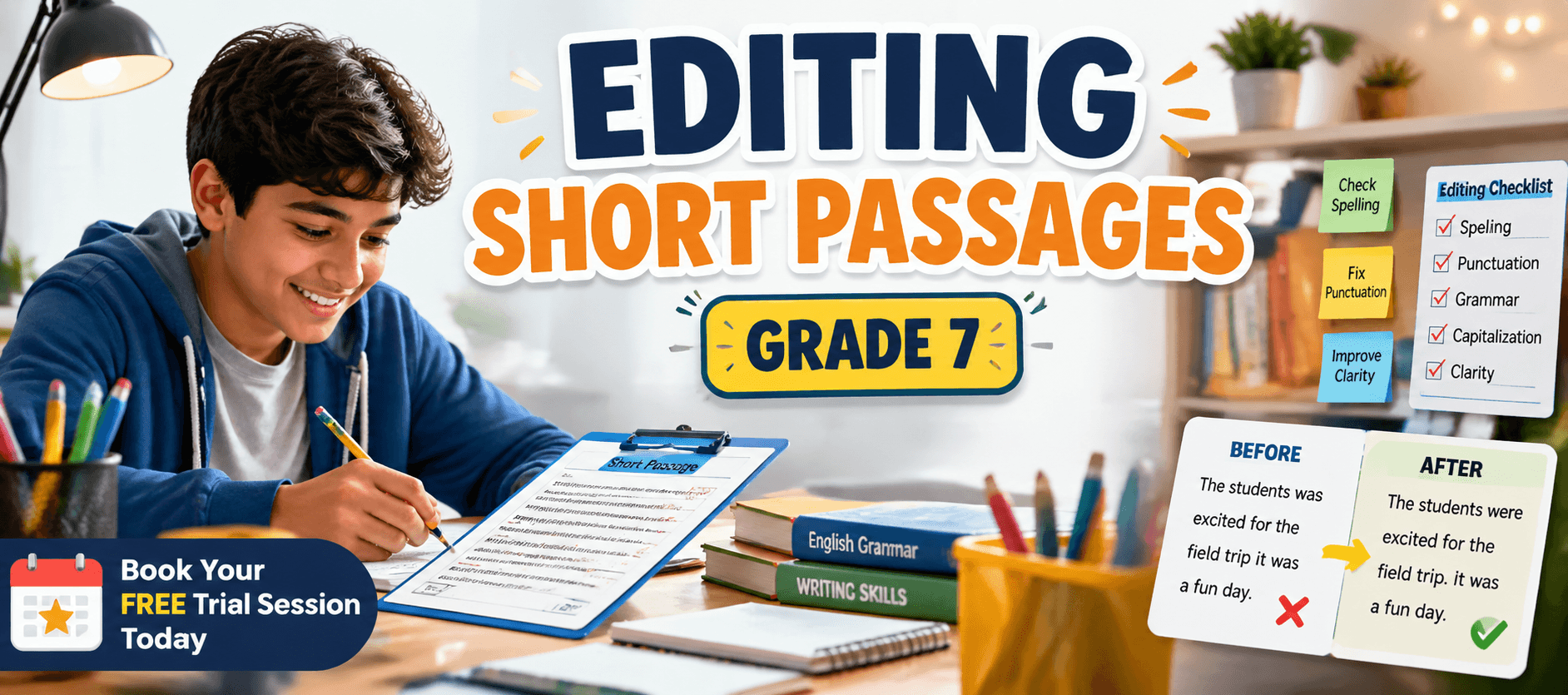 Editing Short Passages Grammar Skills Worksheet for Class 7 [PDF].png