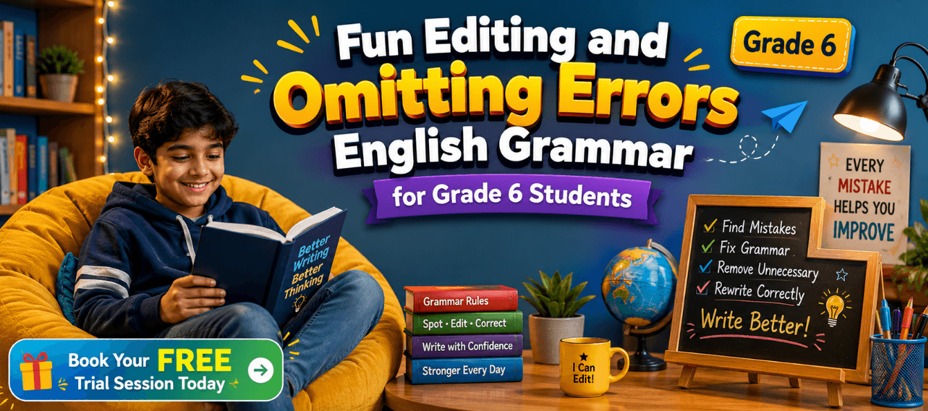 Editing and Omitting Errors Exercises for Kids in Grade 6