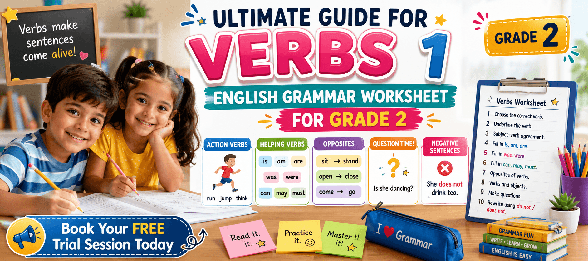 Free PDF Verbs Practice Worksheet for Grade 2 Students.png