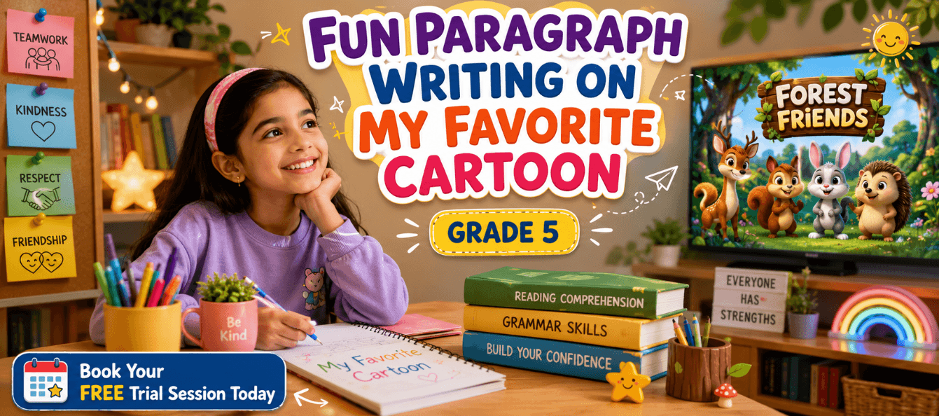 Fun Paragraph Writing on My Favorite Cartoon for Grade 5 Kids.png