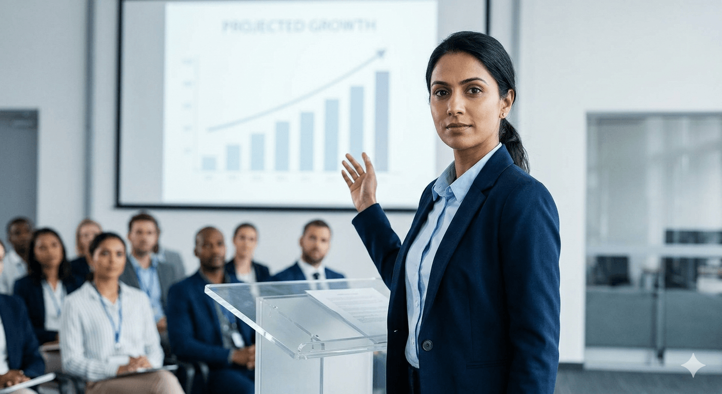 Presenting confidently at a meeting